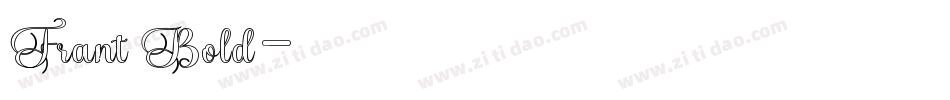Frant Bold字体转换